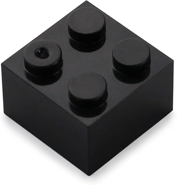 Feleph 2x2 Bricks Black 400 Pieces Parts Building Creative Play Blocks Set Toy Basic Accessories Compatible with 3003 Major Brick Brands