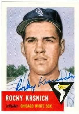 Sports Memorabilia Autograph Warehouse 247516 Rocky Krsnich Autographed Baseball Card - Chicago White Sox 1991 1953 Topps Archives - No. 229