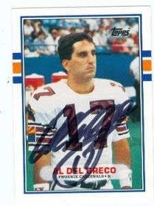 Sports Memorabilia Autograph Warehouse 71163 Al Del Greco Autographed Football Card Phoenix Cardinals 1989 Topps No. 6T