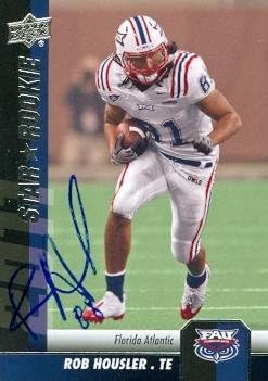 Sports Memorabilia Rob Housler Autographed Football Card (Florida Atlantic) 2011 Upper Deck No.171 Rookie