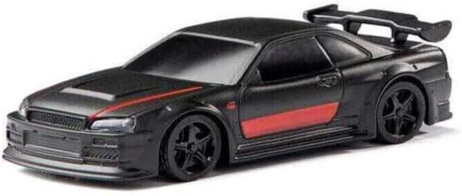 Turbo Racing 1:76 Scale Sport RC Car with Full Proportional RTR 2.4GHZ Remote Control with 2 Replaceable Body Shell (C74 Black)