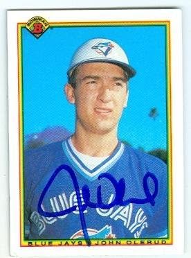 Sports Memorabilia Autograph Warehouse 245921 John Olerud Autographed Baseball Card - Toronto Blue Jays 1991 Topps Bowman - No. 510