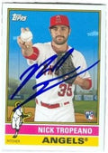 Sports Memorabilia Autograph Warehouse 247990 Nick Tropeano Autographed Baseball Card - Los Angeles Angels 2015 Topps Archives - No. 157 Rookie