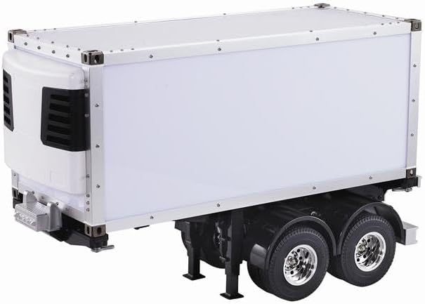 US in Stock 20ft RC Reefer Semi Trailer Container Compatible with Tamiya DIY Tractor Truck Hobby Grade Model for Adult