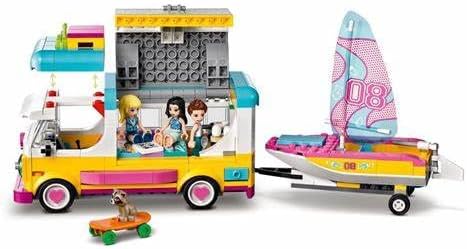 LEGO Friends Forest Camper Van and Sailboat 41681 Building Kit Forest Toy New 2021 (487 Pieces)