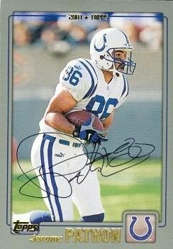 Sports Memorabilia Jerome Pathon Autographed Football Card (Indianapolis Colts) 2001 Topps No.95