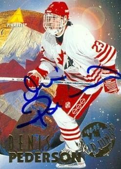 Sports Memorabilia Autograph Warehouse 67446 Denis Pederson Autographed Hockey Card Team Canada 1995 Pinnacle No. 538