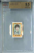 1964 Hallmark BEATLES Stamp George Harrison BGS 9.5 GEM MINT Rare High Grade Shipped in Ultra Pro Graded Card Sleeve to Protect it !