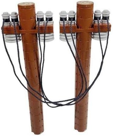 General Jim's Toy Train Building Blocks Bricks Sets (Telephone Pole Traffic Set (Qty 5))