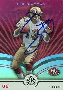 Sports Memorabilia Tim Rattay Autographed Football Card (San Francisco 49ers) 2005 Upper Deck Reflections No.82