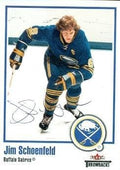 Sports Memorabilia Autograph Warehouse 67306 Jim Schoenfeld Autographed Hockey Card Buffalo Sabres 2002 Fleer Throwbacks No. 13