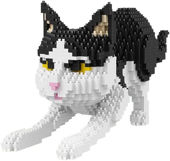 Creative Tuxedo Black Cat Building Set Magic Cat Black Catnap Cat Cat Set for Adults and KidsCompatible with Lego 630 Building Accessory Ideal Gifts (Napping Cat)