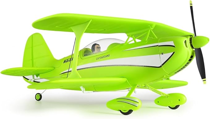 XK A310 Beech D17S 2.4G 4CH Quick-Release EPP Scale RC Fixed-Wing Aircraft Model 400mm-Wingspan 3D/6G Realistic Bi-Wing Plane (RTF/Green)