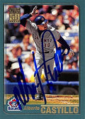 Sports Memorabilia Autograph Warehouse 301871 2001 Toops Alberto Castillo Autographed No.279 Baseball Card - Toronto Blue Jays FT