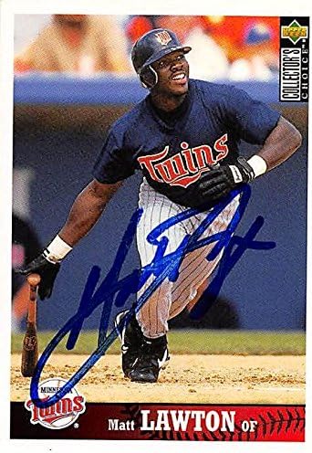 Sports Memorabilia Autograph Warehouse 246147 Matt Lawton Autographed Baseball Card - Minnesota Twins 1997 Upper Deck - No. 381
