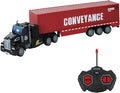 Remote Control Semi Truck with Trailer 14 1:48 Trailer Truck Toy Equipped with 2 Rechargeable Batteries Gifts Ideas for Boys Age 3-8 Year Old