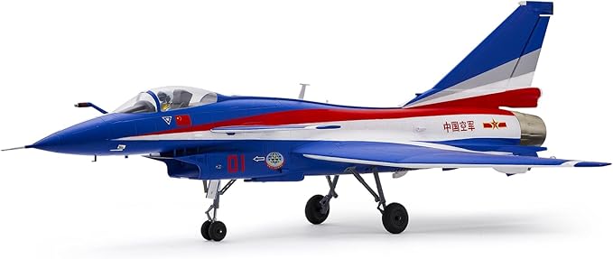 Fms Rc Jets 64mm J10 EDF Fighter Jet with Reflex Vigorous Dragon Rc Airplanes for Adults Remote Control Planes “August 1st Aerobatic Team Paint PNP(NO Transmitter Batteries and Charger)