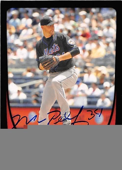 Sports Memorabilia Autograph Warehouse 246567 Mike Pelfrey Autographed Baseball Card - New York Mets 2011 Topps Bowman - No. 24