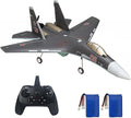 RC Airplane SU35 Jet 4CH Remote Control Plane RTF Tail Motor Aircraft 3D / 6G Stunt Function Fixed Wing Glider Brushless Motor Simulation Fighter for Adult Beginners 2 Batteries (Black)