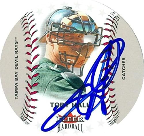 Sports Memorabilia Autograph Warehouse 302285 2003 Toby Hall Autographed No.132 Baseball Card - Tampa Rays