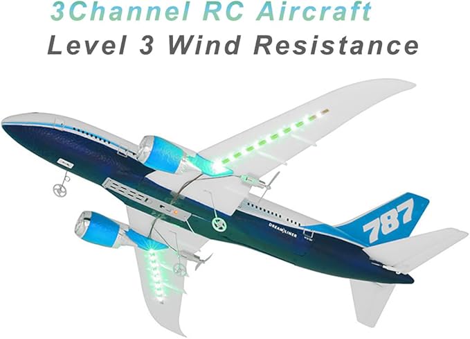 QF008 787 Remote Control Fixed-Wing Aeroplanes Aircraft for 14Y+ Beginners Expert Boeing 787 Three-Channel High-Flying 1000 Meters Special Connection Roll Epp Hobby RC Plane
