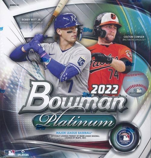 2022 Bowman Platinum Baseball EXCLUSIVE Factory Sealed MEGA BOX with (2) AUTOGRAPHS &amp 100 Cards! Look for Rookies &amp Autos of Julio Rodriguez Bobby Witt Jr Elly De La Cruz &amp More!