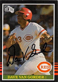 Sports Memorabilia Autograph Warehouse 247221 Dave Van Gorder Autographed Baseball Card - Cincinnati Reds 1985 Donruss - No. 384