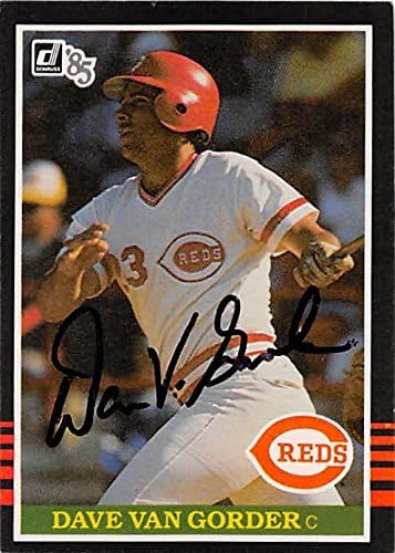 Sports Memorabilia Autograph Warehouse 247221 Dave Van Gorder Autographed Baseball Card - Cincinnati Reds 1985 Donruss - No. 384