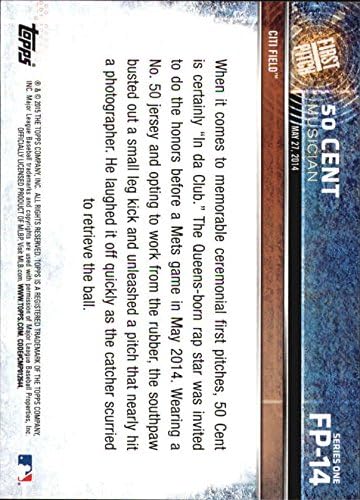 2015 Topps First Pitch #FP14 50 Cent -