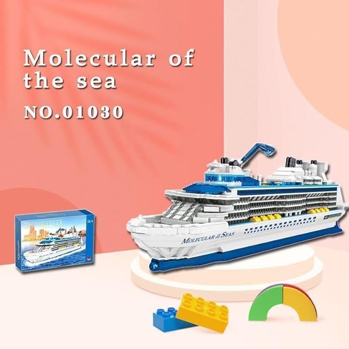 Technology Cruise Ship Building Blocks Set MOC Boat Molecular of The Seas Model Bricks Construction Toy - 2428 Pieces