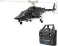 RC ERA A61 AirWolf 110-size Electric RC Helicopter RTF with 6-Axis Gyro for Stable Flight &amp 2.4GHZ Upgraded Radio TX - Micro Scale RC for Adult/Beginner/Advanced (Black/White (ERA-A61-RTF-BW))