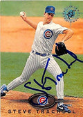 Sports Memorabilia Autograph Warehouse 248413 Steve Trachsel Autographed Baseball Card - Chicago Cubs 1995 Topps Stadium Club - No. 80
