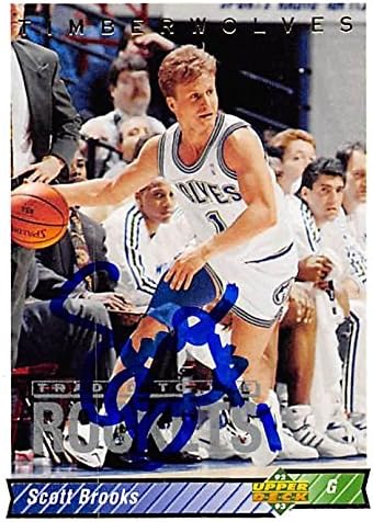 Autograph Warehouse 270162 Scott Brooks Autographed Basketball Card - Minnesota Timberwolves 1993 Upper Deck - No. 248