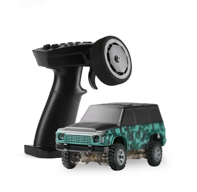Mini RC Crawler Truck 4x4 1/64 Scale 2.5 KM/H RTR RC Car RC Rock Climbing Hobby Remote Control Car Off-Road Vehicle RC Buggy with LED Lights Ready-to-Run for Adults