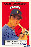 Sports Memorabilia Autograph Warehouse 249418 Frank Catalanotto Autographed Baseball Card - Detroit Tigers 1995 Signature Rookies Old Judge - No. 7