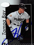 Sports Memorabilia Autograph Warehouse 247540 Toby Hall Autographed Baseball Card - Tampa Rays 2002 Leaf Certified - No. 64