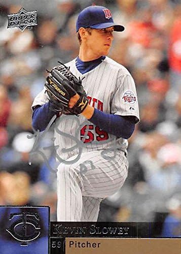 Sports Memorabilia Autograph Warehouse 246967 Kevin Slowey Autographed Baseball Card - Minnesota Twins 2009 Upper Deck - No. 231