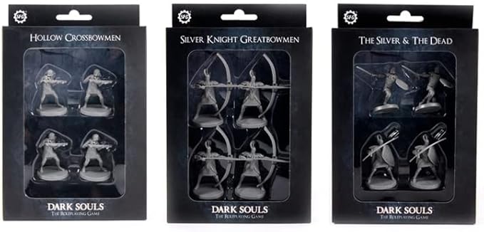 Dark Souls The Roleplaying Game Bundle: Guardian Dragon Silver Knight Great Bowmen Hollow Crossbowmen The Silver and The Dead and Unkindled Heroes 1 &amp 2 (6 Items)