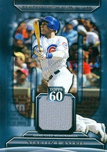 Sports Memorabilia Autograph Warehouse 343357 Starlin Castro Player Worn Jersey Patch Baseball Card - Chicago Cubs 2011 Topps No. T60R-SCA