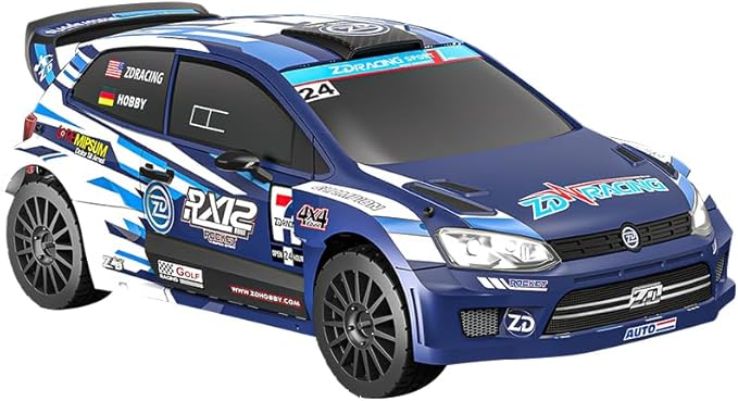 ZD Racing RX12 1/12 RC Drift Car for Adults 2.4G Full-Proportional 4WD Brushless Mini Remote Control Rally Car with LED Lights 60KM/H Sports Cars Vehicle Toy Gift -RTR