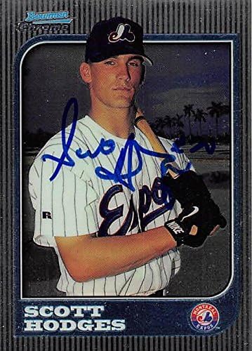 Sports Memorabilia Autograph Warehouse 244771 Scott Hodges Autographed Baseball Card - Montreal Expos FT 1998 Bowman Chrome - No. 286 Rookie