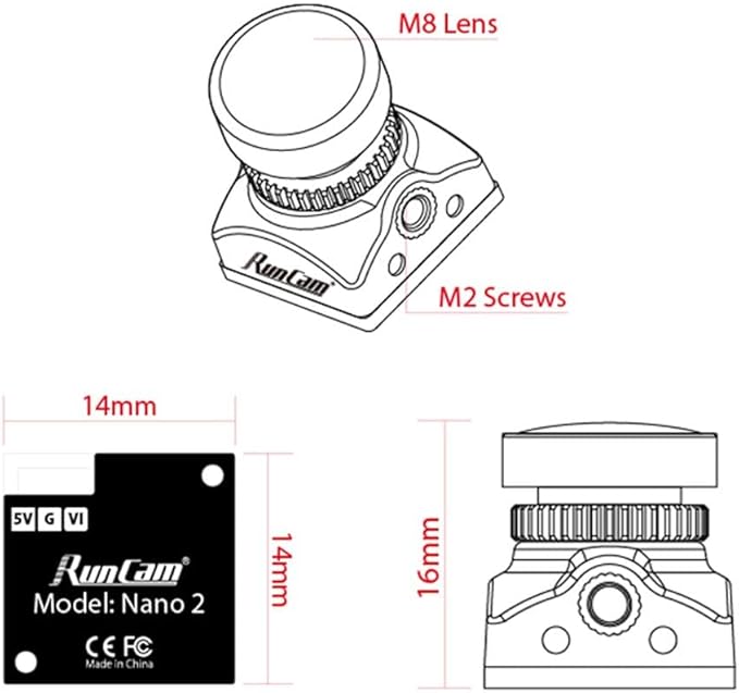RunCam Nano2 FPV Camera 700TVL CMOS NTSC Mini FPV Camera for FPV Drone