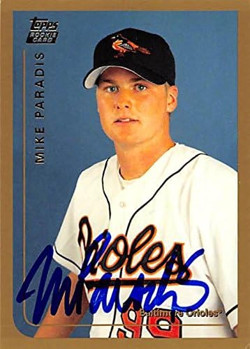 Sports Memorabilia Autograph Warehouse 343934 Mike Paradis Autographed Baseball Card - Baltimore Orioles FT 2000 Topps No. T69 Rookie
