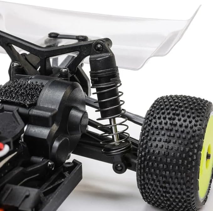 Helidirect Losi RC Car Micro-B 2WD Brushed Mini RC Buggy 1/24 Scale RTR Assemble Kit - Remote Control Car RC Cars Micro Racing RC Buggy 1/24 Scale (Silver - LOS00007T2)