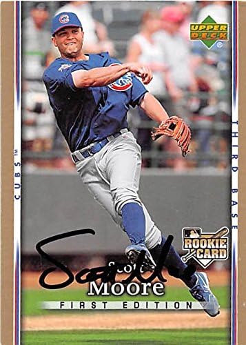 Sports Memorabilia Autograph Warehouse 245650 Scott Moore Autographed Baseball Card - Chicago Cubs 2007 Upper Deck - No. 7 Rookie
