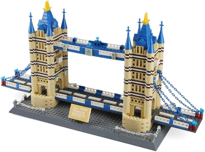Apostrophe Games Tower Bridge Building Block Set – 1052 Pieces London Tower Bridge Model Building Blocks for Adults and Kids - Architecture Kit Famous Landmark Series