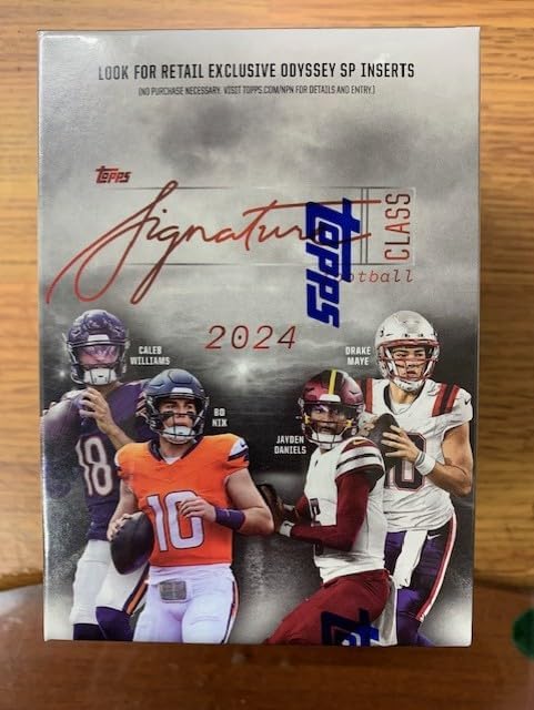 New 2024 TPS Signature Class Football Card Blaster Box Debut Edition 42 Cards Chance for Retail Exclusive Odyssey SP Inserts