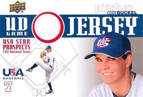 Autograph Warehouse 345096 Cody Buckel Player Worn Jersey Patch Baseball Card - Team USA 2009 Upper Deck Star Prospects No. GJU1 Rookie