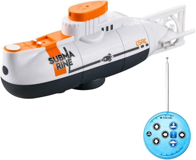 GoolRC Mini RC Submarine LSRC-SMI Remote Control Boat Waterproof Diving Toy (White)