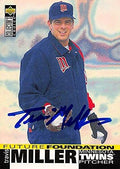 Sports Memorabilia Autograph Warehouse 246369 Travis Miller Autographed Baseball Card - Minnesota Twins 1995 Upper Deck Future Foundation - No. 44